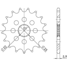 PIGNONE P520 - Z14 PER APRILIA 125 Red Rose 1987-1994