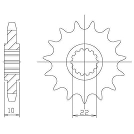 PIGNONE P520 - Z13 PER TM 530 EN F Enduro 4T 2005-2008