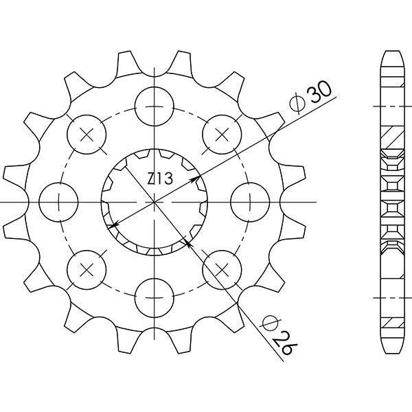 PIGNONE P525 - Z17 PER TRIUMPH 790 Speedmaster (908ML) 2003-2004