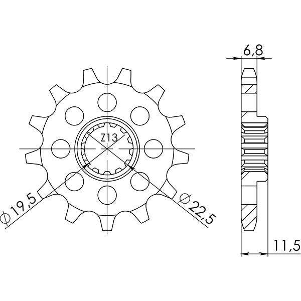 PIGNONE P428 - Z16 PER SUZUKI 125 DR SE 1994-2000