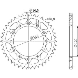 CORONA IN ACCIAIO P520 - Z40 PER KAWASAKI 250 KLR 1980-1984