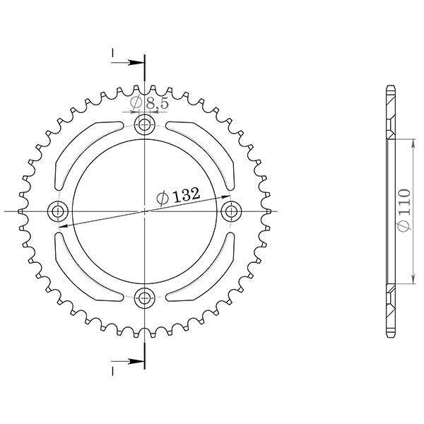 CORONA IN ACCIAIO P428 - Z49 PER GAS GAS 85 MC 19/16 2021-2024