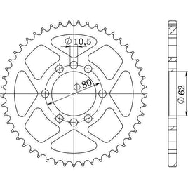 CORONA IN ACCIAIO P428 - Z49 PER YAMAHA 125 DT MX 1976-1982
