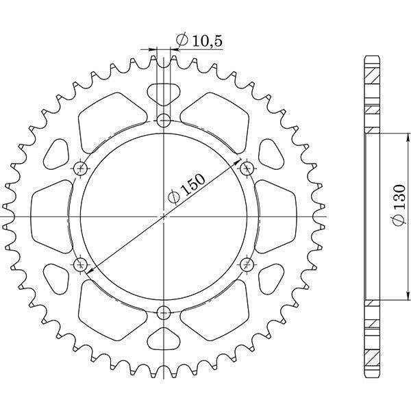 CORONA IN ACCIAIO P525 - Z39 PER YAMAHA 850 TRX 1996-1998