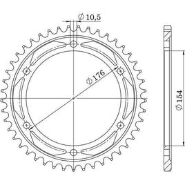 CORONA IN ACCIAIO P530 - Z43 PER HONDA 800 VFR X Cross Runner 2011-2014