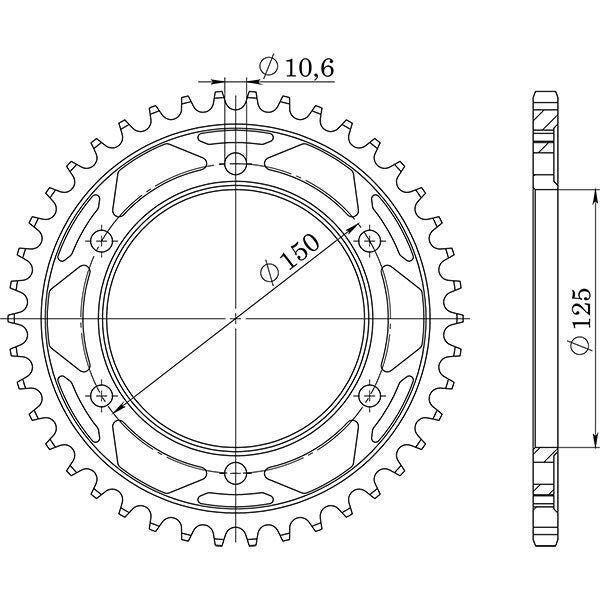 CORONA IN ACCIAIO P525 - Z42 PER KTM 990 Adventure 2011-2013
