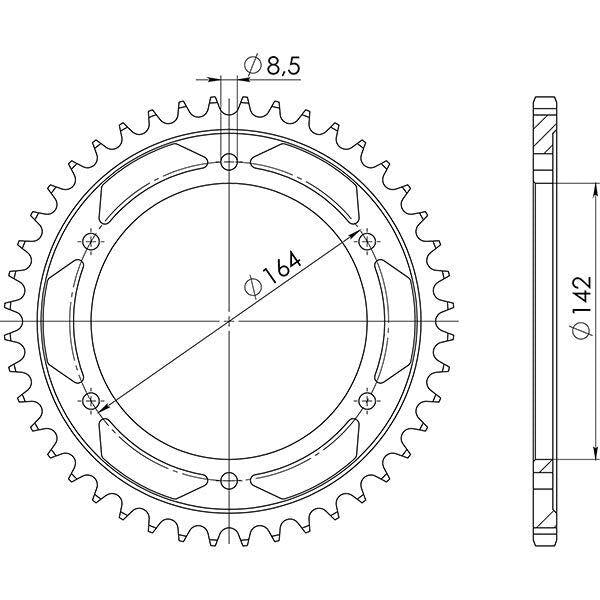 CORONA IN ACCIAIO P525 - Z44 PER HYOSUNG 650 GT Comet 2004-2007