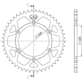 CORONA IN ALLUMINIO P520 - Z38 PER KTM 250 EXC 2007-2009
