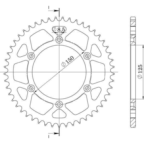 CORONA IN ALLUMINIO P520 - Z38 PER KTM 250 EXC 2007-2009