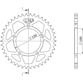 CORONA IN ALLUMINIO P520 - Z40 PER APRILIA 1000 RSV R Tuono 2006-2011