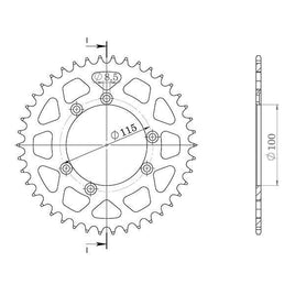 CORONA IN ALLUMINIO P520 - Z41 PER GAS GAS 270 Contact JTX 1997-1997