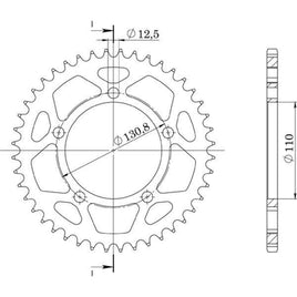 CORONA IN ALLUMINIO P525 - Z46 PER BMW 1000 S RR 2009-2011