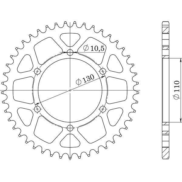 CORONA IN ALLUMINIO P525 - Z47 PER SUZUKI 1000 GSX-R 2017-2021
