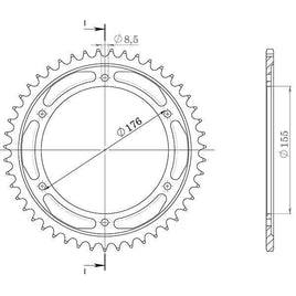 CORONA IN ALLUMINIO P530 - Z43 PER TRIUMPH 885 Speed Triple (T509) 1997-1999