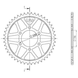 CORONA IN ALLUMINIO P530 - Z45 PER SUZUKI 700 GS E 1985-1985