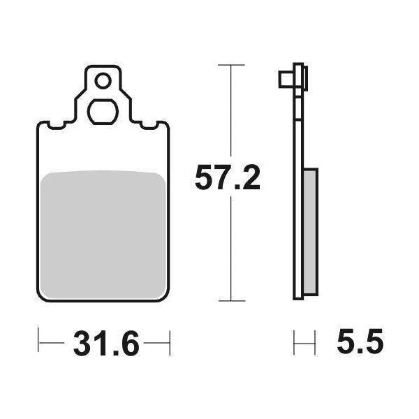 109HF SBS PASTIGLIA FRENO ANT per MALAGUTI 50 F15 Firefox DT 1996-1999