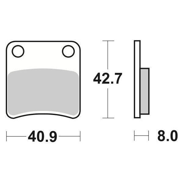 115HF SBS PASTIGLIA FRENO ANT per DAELIM 50 Bonita (SE50C) 2009-2012