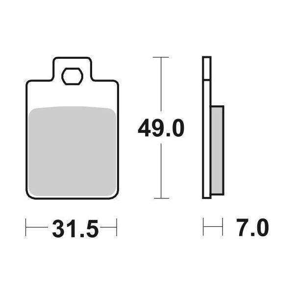 130HF SBS PASTIGLIA FRENO ANT per PIAGGIO 150 Hexagon 1994-1997