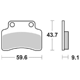 141HF SBS PASTIGLIA FRENO ANT per BAOTIAN 50 BT49QT-12C1 Rebel 4T R12 2006-2011