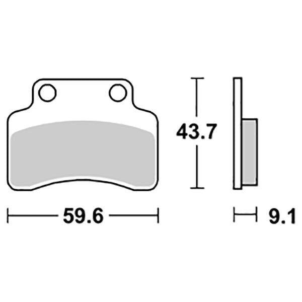 141HM SBS PASTIGLIA FRENO ANT per KEEWAY 50 RY6 2010-2011