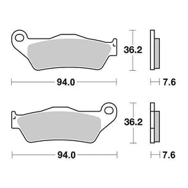 151HM SBS PASTIGLIA FRENO ANT per RIEJU 450 Marathon 2009-2010