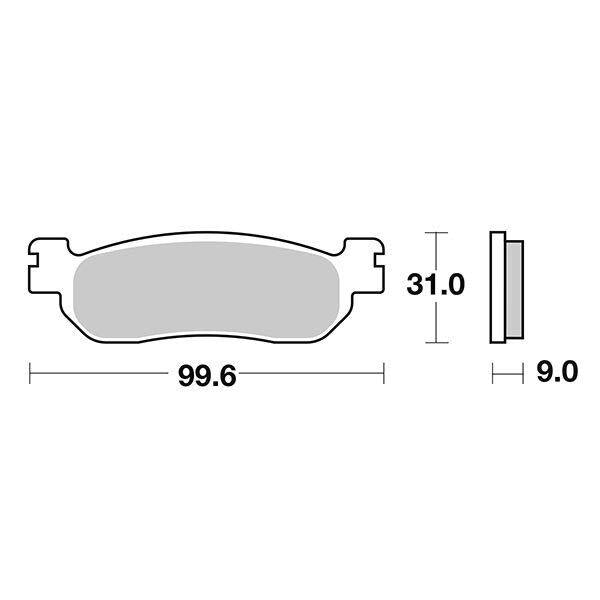155HM SBS PASTIGLIA FRENO POST per MBK 250 VP Cityliner 2007-2015