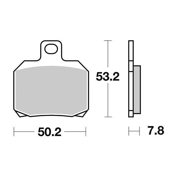 157HM SBS PASTIGLIA FRENO POST per PIAGGIO 500 X9 2001-2003