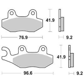 163HF SBS PASTIGLIA FRENO ANT per KYMCO 125 Like E4 2017-2020