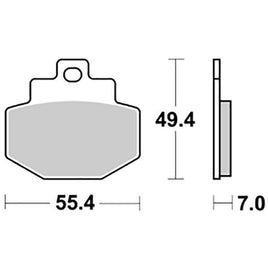 166HM SBS PASTIGLIA FRENO POST per BENELLI 150 Adiva 2001-2004