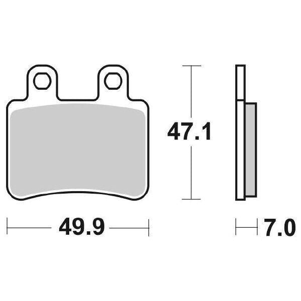 167HF SBS PASTIGLIA FRENO POST per YAMAHA 50 DT R 2006-2006