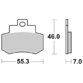 172CT SBS PASTIGLIA FRENO POST per KYMCO 250 Grand Dink 2001-2006