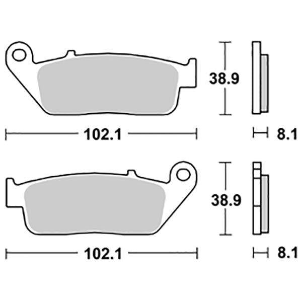 183HM SBS PASTIGLIA FRENO POST per BMW 600 C Sport (K18) 2012-2015