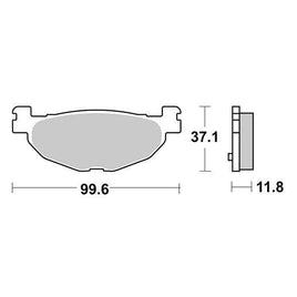 185HM SBS PASTIGLIA FRENO POST per YAMAHA 500 XP T-Max / XP T-Max ABS 2008-2011