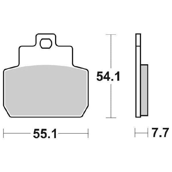 191MS SBS PASTIGLIA FRENO POST per PIAGGIO 250 MP3 (ZAPM47201) 2006-2009