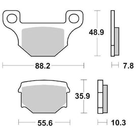 203HF SBS PASTIGLIA FRENO ANT per TGB 125 304 Sport 2003-2004