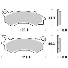 205HF SBS PASTIGLIA FRENO ANT per HONDA 125 PCX 2018-2020