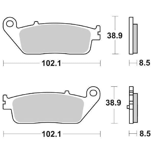 212MS SBS PASTIGLIA FRENO POST per KYMCO 700 MyRoad 2011-2015
