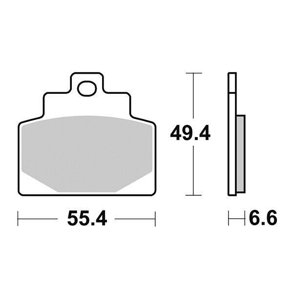 224MS SBS PASTIGLIA FRENO ANT DX per PIAGGIO 400 MP3 E5 ABS 2021-2021