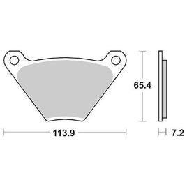 513HF SBS PASTIGLIA FRENO ANT per HARLEY DAVIDSON 1000 XLCH 1973-1973