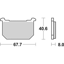539DCC SBS PASTIGLIA FRENO ANT per KAWASAKI 750 Z H LTD 1980-1983