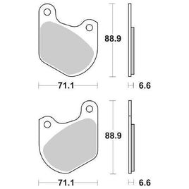 543LF SBS PASTIGLIA FRENO POST per HARLEY DAVIDSON 1000 XLCH 1978-1978