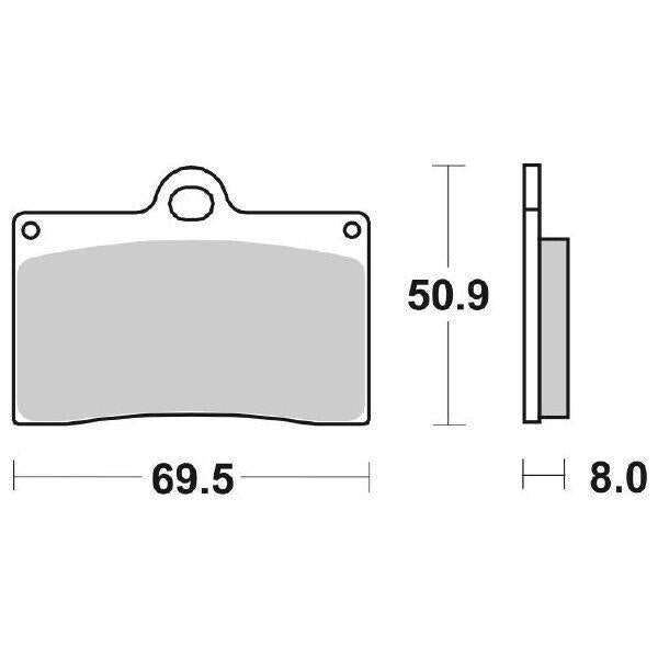 566RS SBS PASTIGLIA FRENO ANT per GAS GAS 450 FSE SM 2003-2009