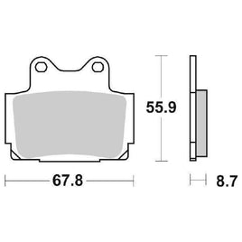 570HF SBS PASTIGLIA FRENO POST per YAMAHA 600 XJ N 1998-2003