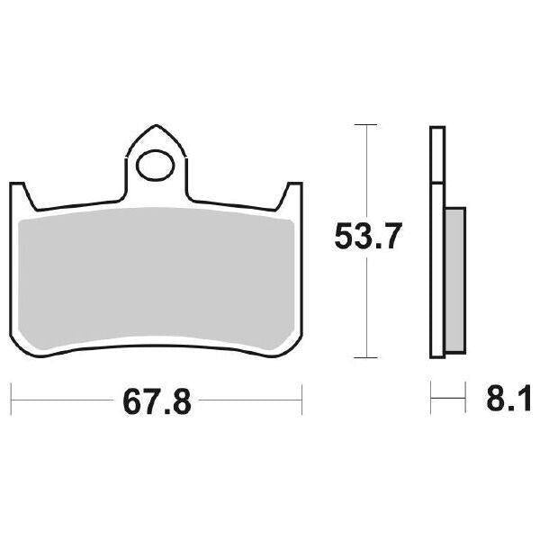 622RS SBS PASTIGLIA FRENO ANT DX o SX per HONDA 750 NR 1992-1992