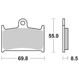624HF SBS PASTIGLIA FRENO ANT DX o SX per SUZUKI 1200 GSF Bandit S 1996-1996
