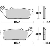 627RST SBS PASTIGLIA FRENO ANT DX o SX per HONDA 1000 CBR F Hurricane 1989-1992