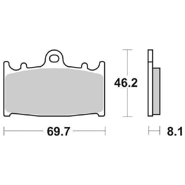 631RS SBS PASTIGLIA FRENO ANT DX o SX per SUZUKI 650 SV X ABS 2019-2020