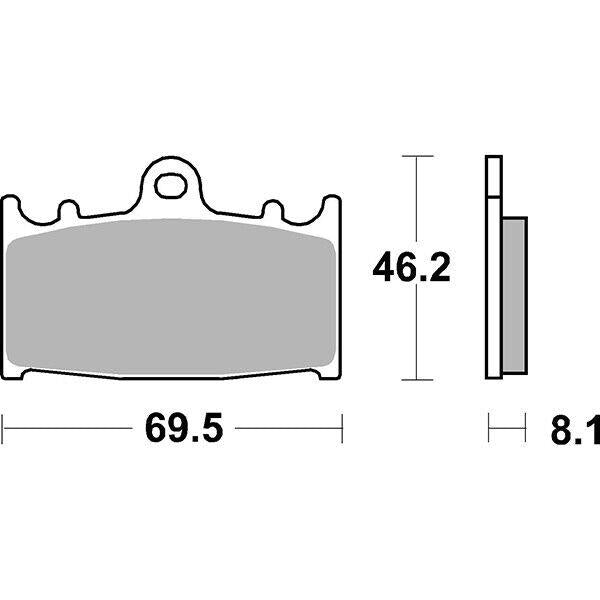 631RST SBS PASTIGLIA FRENO ANT DX o SX per SUZUKI 1200 GSF Bandit 2006-2006