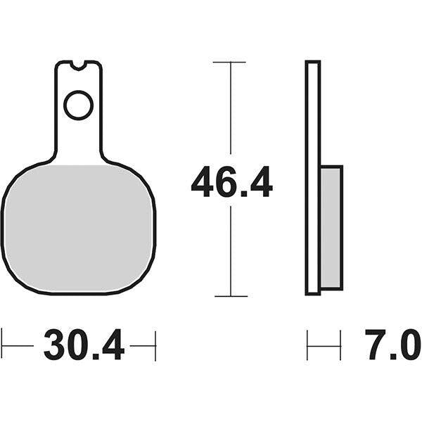655DC SBS PASTIGLIA FRENO per ISR 0 4 Pistoni 22-043 2000-2000