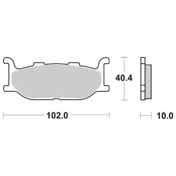 663HS SBS PASTIGLIA FRENO ANT per YAMAHA 650 XVS Drag Star Classic 1998-2007